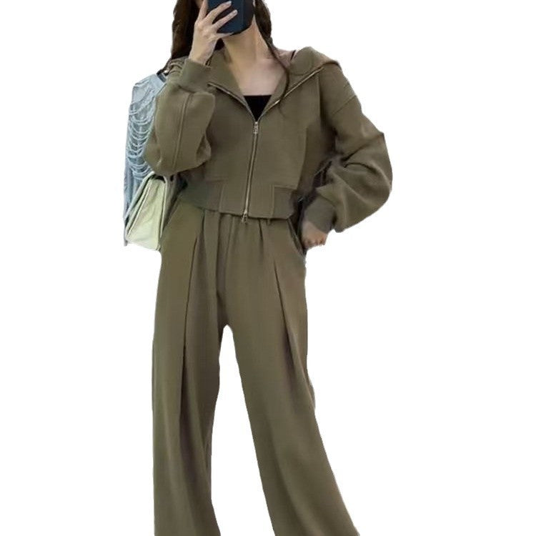 Sports Korean Style Loose Slimming And Fashionable Sweater Casual Two-piece Suit