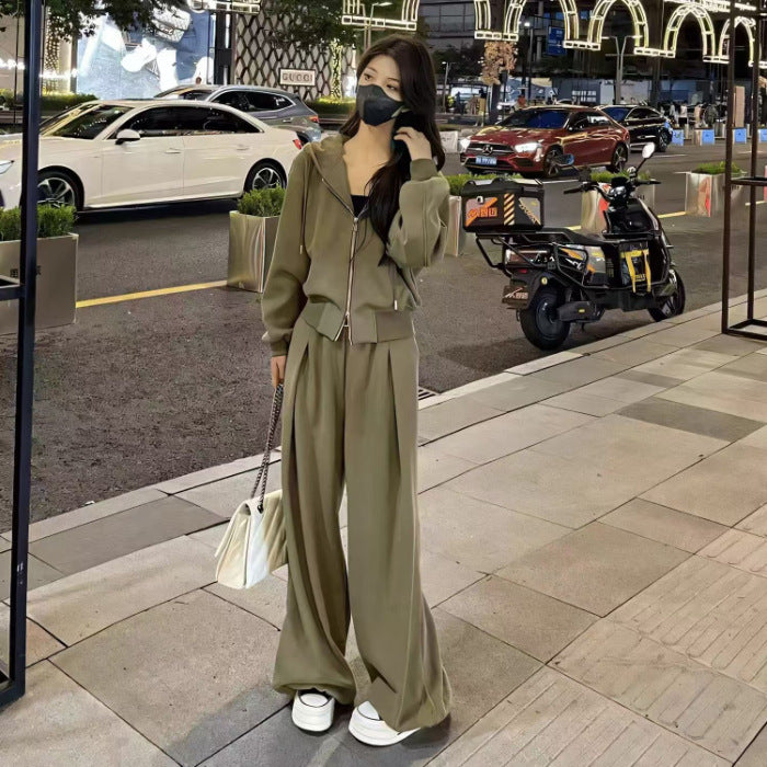 Sports Korean Style Loose Slimming And Fashionable Sweater Casual Two-piece Suit