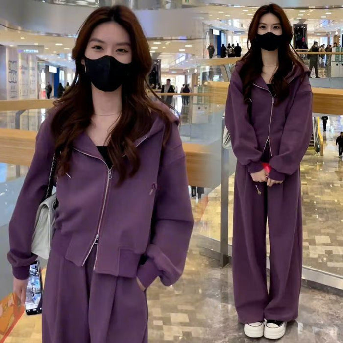 Sports Korean Style Loose Slimming And Fashionable Sweater Casual Two-piece Suit