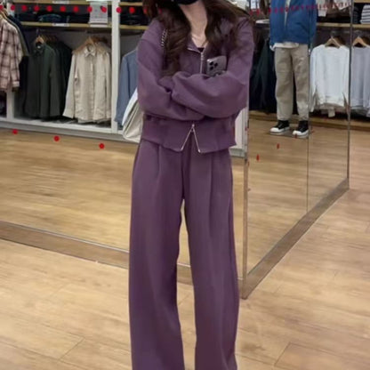 Sports Korean Style Loose Slimming And Fashionable Sweater Casual Two-piece Suit